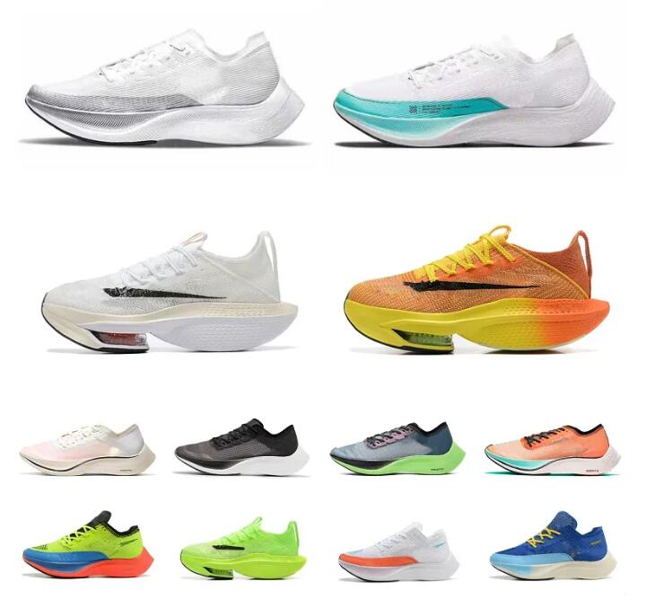 

2023 ZoomX Vaporfly Next% 2 Pegasus Mens Women Fashion Running Shoes Valerian Blue Black White Metallic Silver Marathon Athletic Jogging, 32
