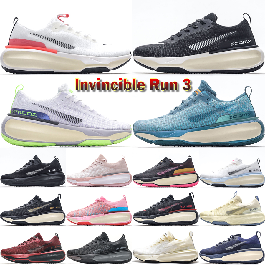 

Top Invincible Run 3 Running Shoes For Mens Womens FK Trainers Designer Aqua Navy Black Metallic Silver Blue Tint Green Strike Outdoor Sneakers Size 36-45, #13 team red