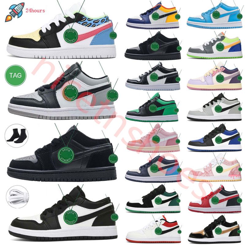 

with box Kids Shoes 1s Chicago Lost & Found Youth Born Infant Toddler Trainers Yellow Toe Boys Girls sneakers desiganer chidren size eur 24-36, Color#25