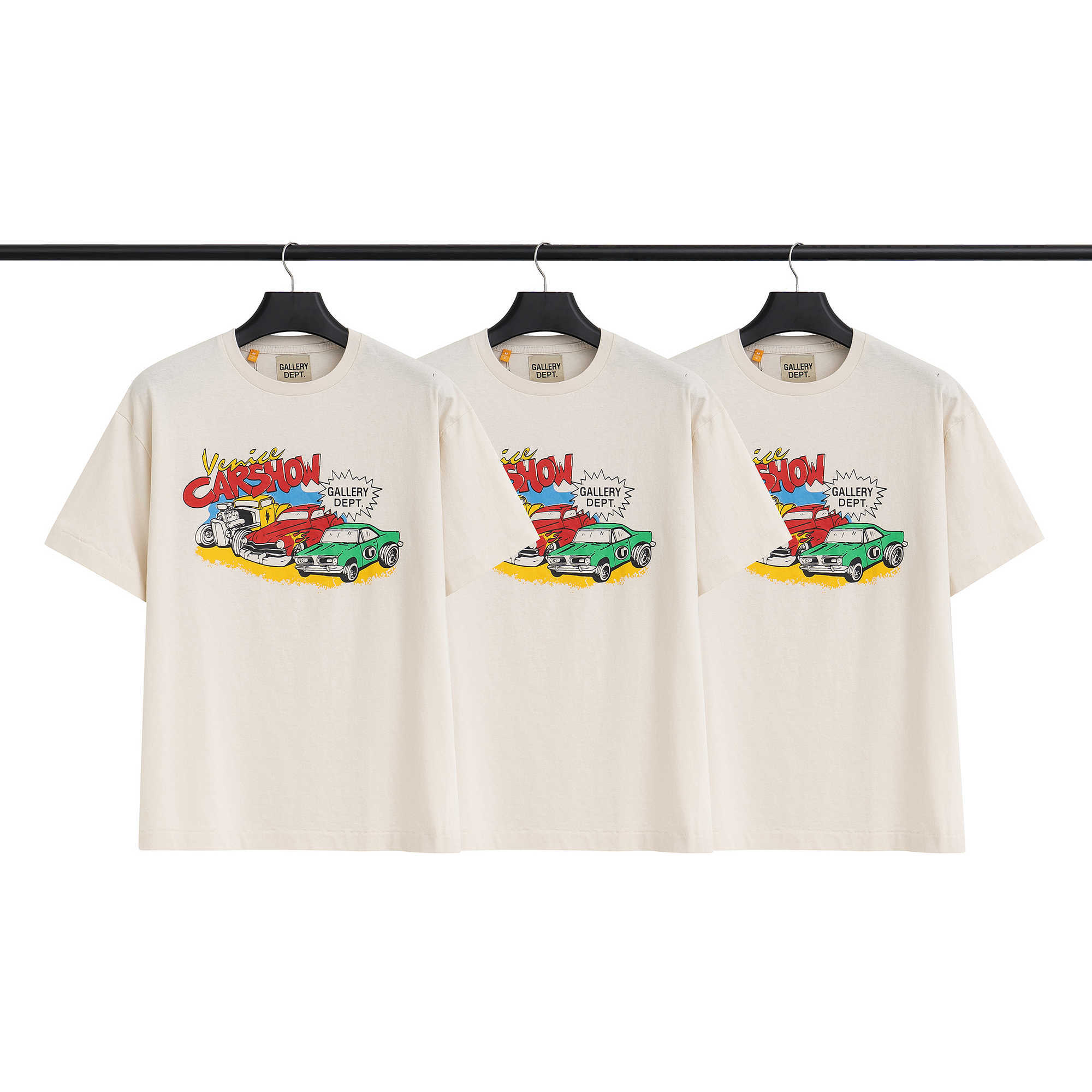 

Fashion Designer Clothing Galleryes Depts Tees Rock Tshirt Carshou Auto Show 911 American Brand High Street Loose Men's Short Sleeve T-shirt Hip hop Streetwear, Carshow auto show short sleeved