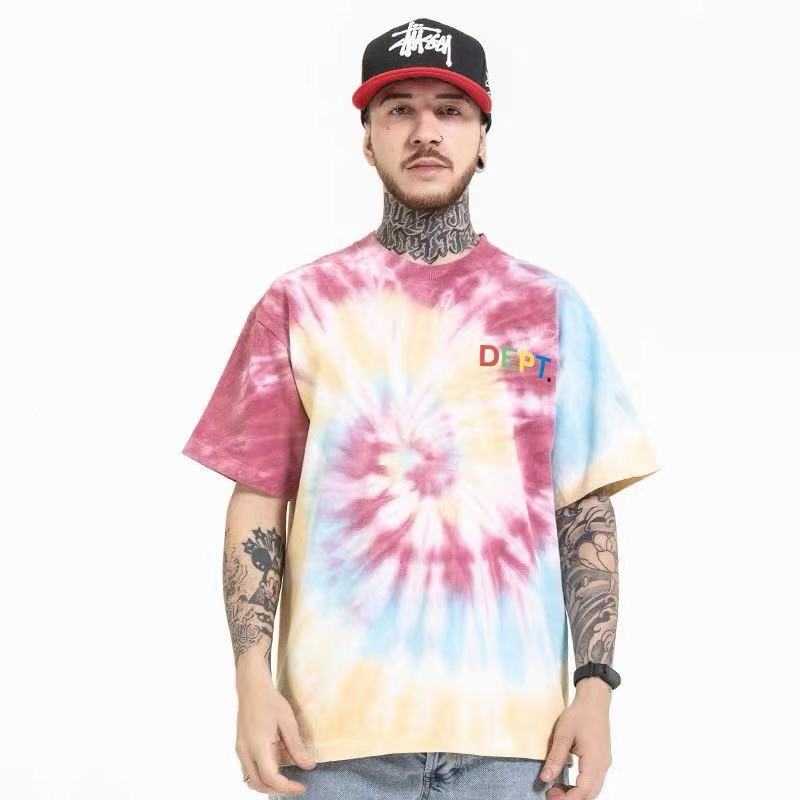 

Fashion Designer Clothing Fashion Galleryes Depts Tees Tshirt Gd Fog High Street Garment Wash Color Letter Tie Dye Short Sleeve Man Casual Streetwear Sportswear, Peace logo loose