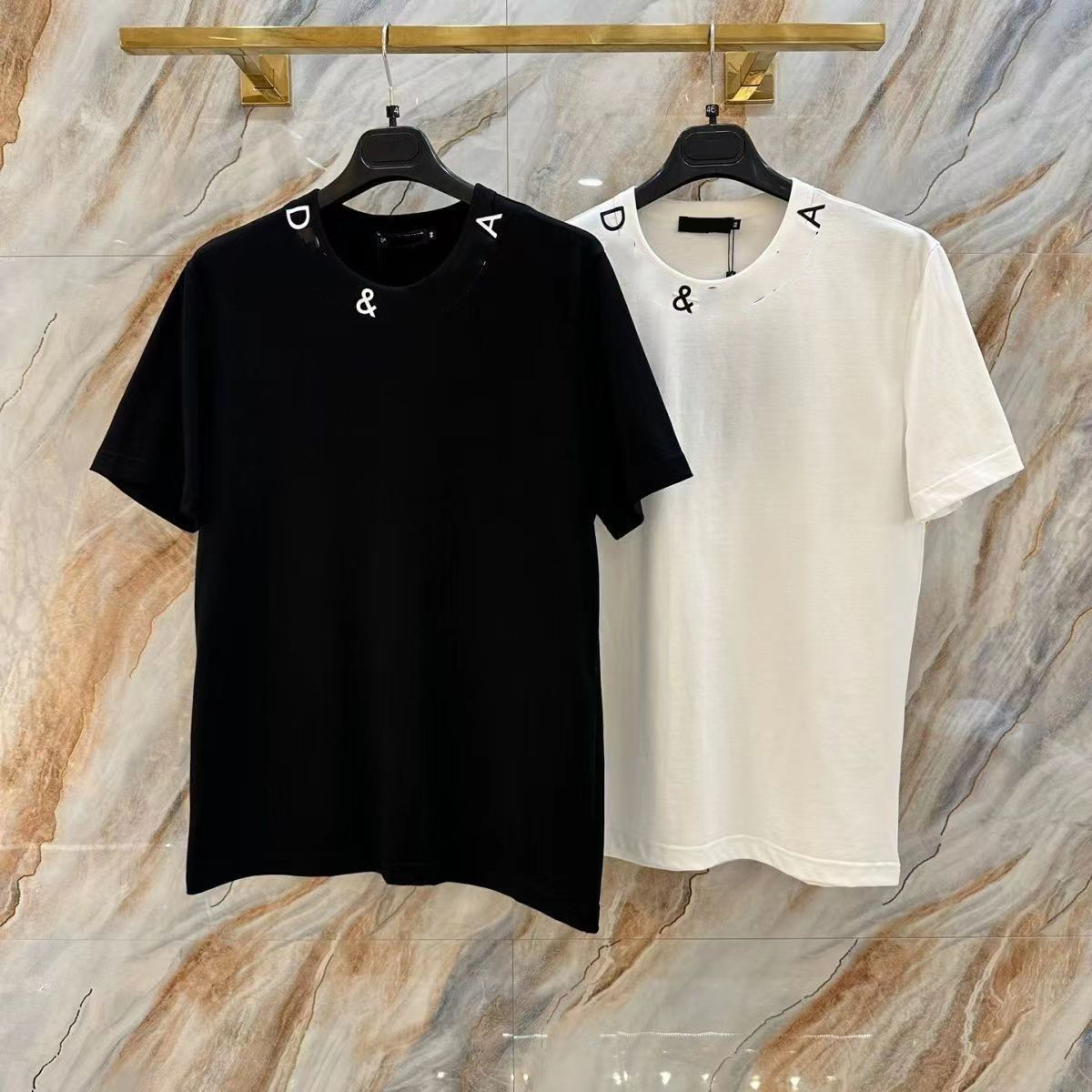 

23ss Designer Men's T-Shirts D males fashion female tees Hip Hop style 5A Streetshirt short sleeve crew neck Printed tshirt Asian Size, Black