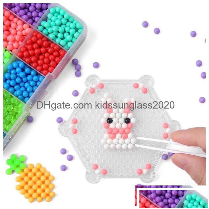 puzzles diy magic aqua animal molds hand making 3d string of beads puzzle new kids educational toys for children spell replenish bea