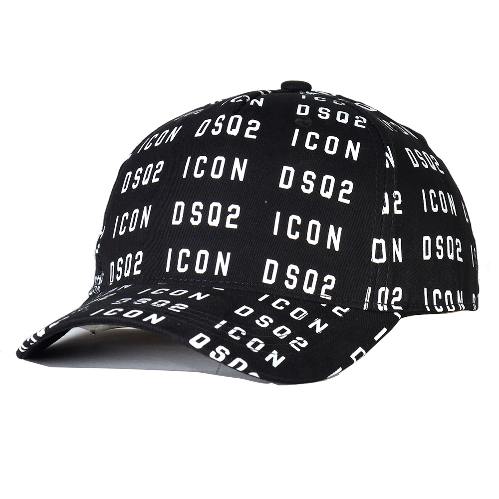 

DSQUQRED2 Hat ICON D2 Casual Fashion Trend Baseball Hat Simple Classic Letter Print Couple Unisex Sports Hat DSQ ICON Street Fashion Top Quality Hat D222, Black