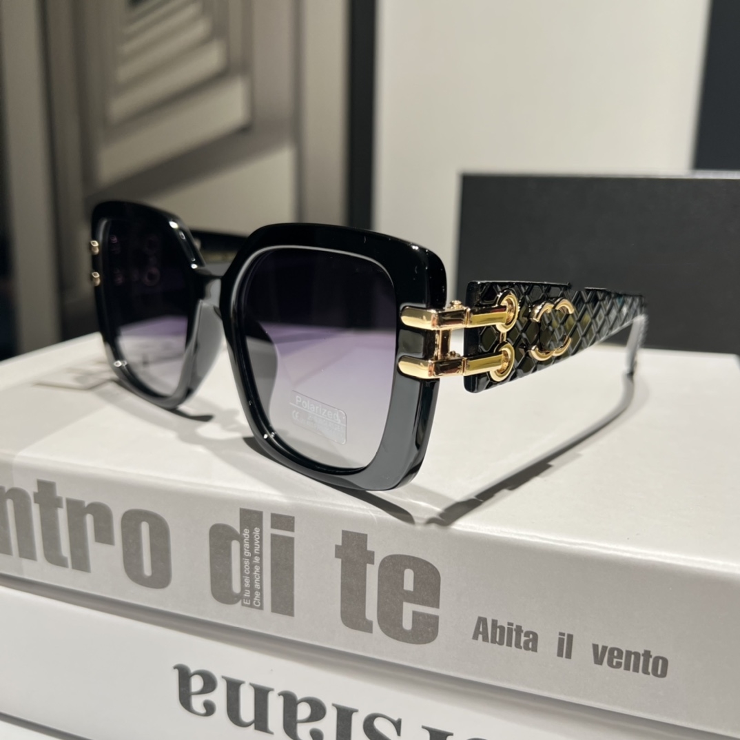 

ch8417 Sunglasses for Women Men Designer Summer Shades Polarized Eyeglasses Big Frame Black Vintage Oversized Sun Glasses of Women Male