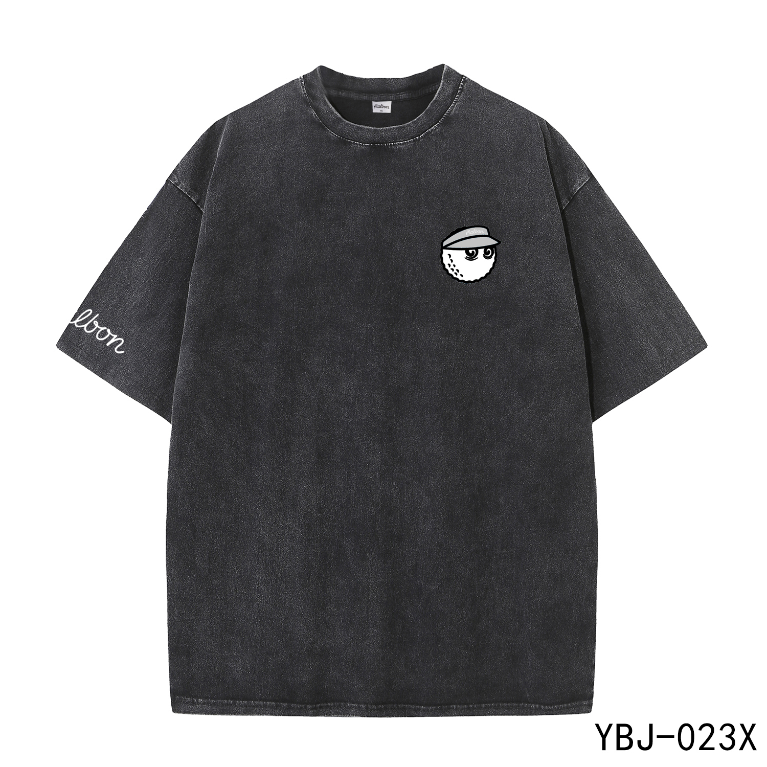 

Outdoor TShirts Malbon Golf Embroidery Summer Men Women Washed Batik Drop Shoulder Style Tshirt Cotton Oneck Oversize Top 230418, Black