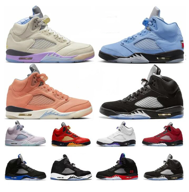 

Jumpman 5 5s Men Basketball Shoes University Racer Blue Sail Crimson Bliss Raging Bull Shattered Backboard Easter Green Bean Metallic Men Trainer Sports Sneakers
