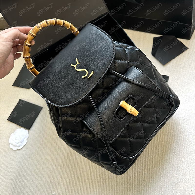 

Womens Luxury Designer Backpack Mens Fashion Gaston Luga Bamboo Handle Backpacks Leather Schoolbag Purse Bumbag Wallet Tote Bag 2304183BF, Ys#black