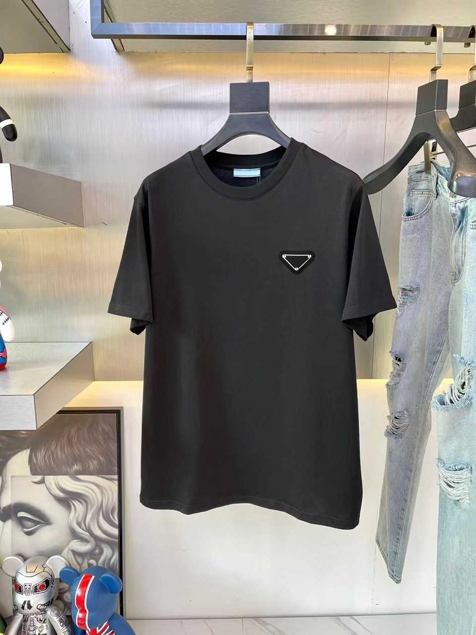 

Mens t Shirt Designer Shirt Men Tshirt Man Black Tee Womens Clothes Size xxl xxxl T-shirts 100% Cotton Short Sleeve Chest Triangle Inlay Tees Fashion Oversizwd Tshirts