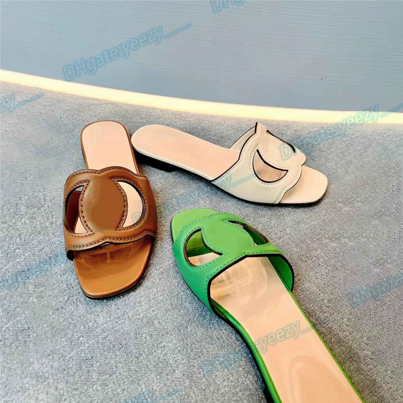 

hot luxury sandal famous designer woman slipper man Interlocking G Flat cut-out classic pool beach top quality comfort easy to wear flat slide lady leather, #3