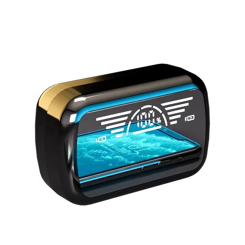 

2023 new latest M66 Pro Wireless bluetooth Earbuds Tws Earphones Bt5.3 Handfree 9D Stereo Sports gaming in-ear headphones Mirror Power Bank, Black