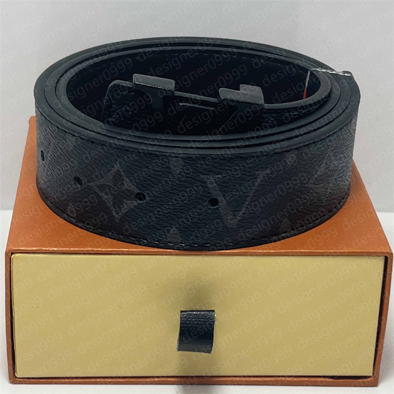 Designer Mens Genuine Leather Belt Big Buckle Luxurys Men Women High Quality Waistband Mens Fashion Belts Width 40mm With Box 