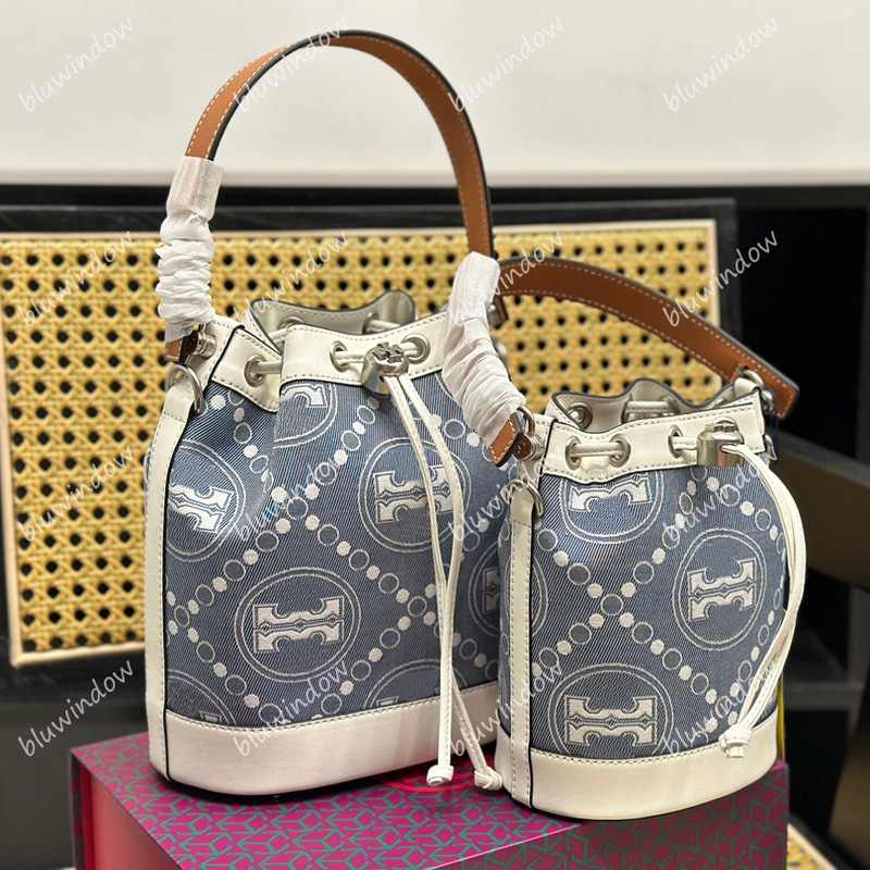 

Classic Bucket Bag Women Designer Shoulder Bags Mini Fashion New Crossbody Handbag Womens Summer Beach Bag Handle Purse Bundling D2304181F, Blue