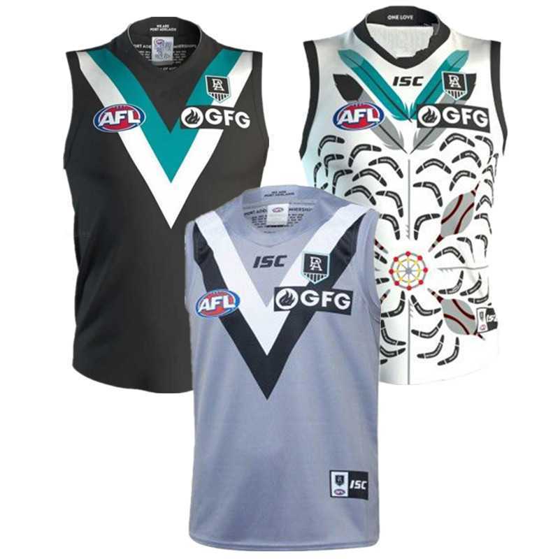 

2023 PORT ADELAIDE POWER AFL GUERNSEY MENS RUGBY JERSEY Size S-3XL Print Custom Name Number Top Quality Free Delivery, Print name number