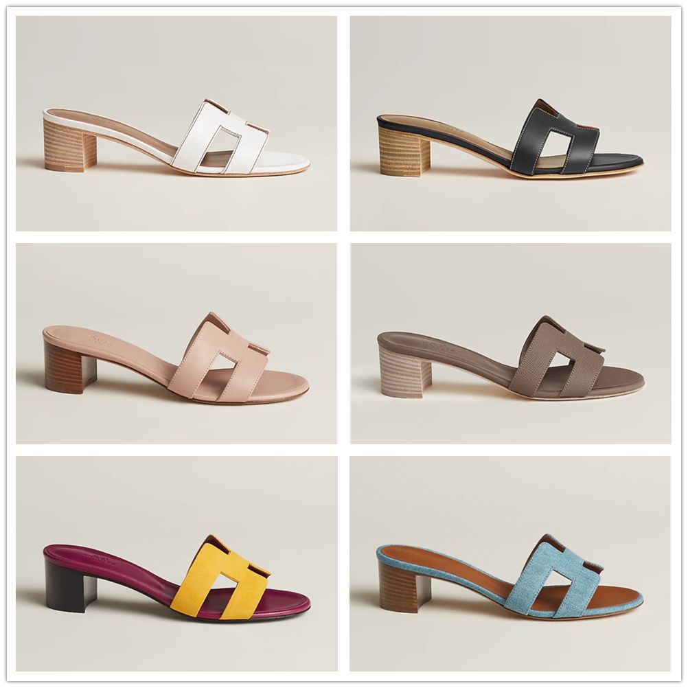 

Slipper Designer Slide Summer sandals Fashion Beach Indoor Flat Flip Flops Leather Lady Women Shoes Ladies Slippers Size 35-42 with box
