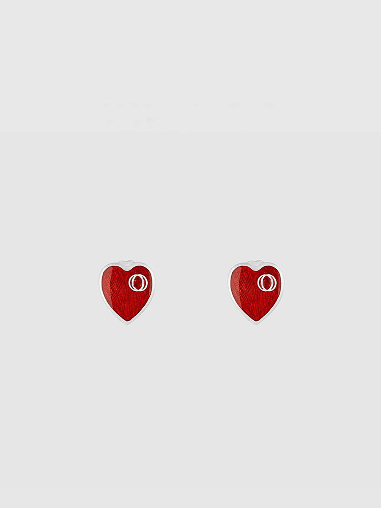 

925 Silver Fashion Womens Heart Stud Earrings With a Special to Give Your Girlfriend The Best Valentines Day High quality Gift