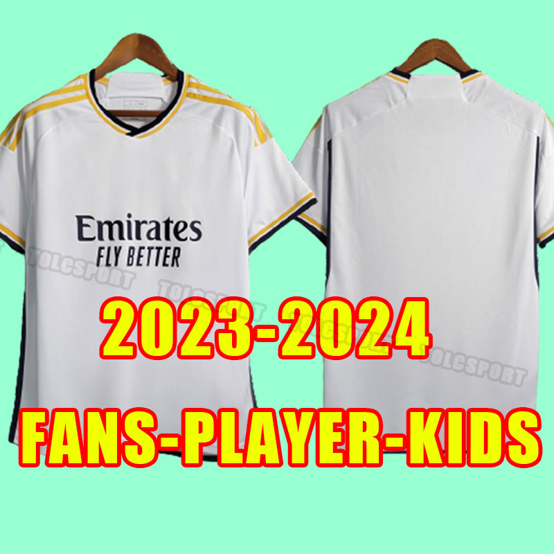 

2023 2024 Real Madrids BENZEMA Jerseys VINI JR MODRIC Camavinga 23 24 Tchouameni Asensio KROOS HAZARD Rudiger Fan Player version Men Kids Full kits women, Home women