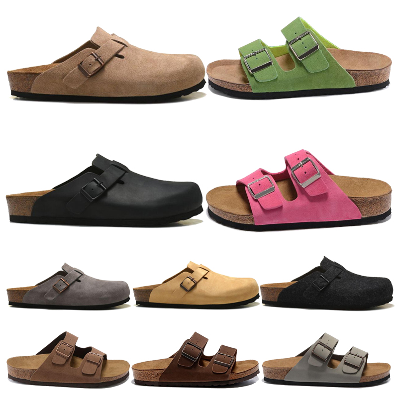 

Slippers Factory Designer Birkinstocks Burken Shoes Slippers Burken Baotou Sandals Wear Burken Boston Leather Cork Half Slippers size 35-45, 20#