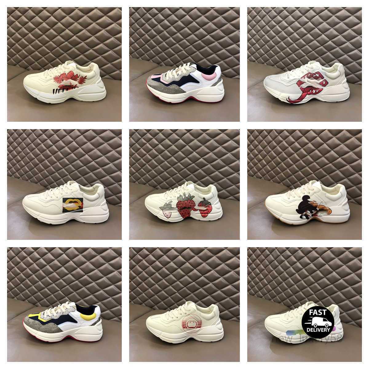 

Mens Women Classic Casual Shoes Sneakers Vintage Platform Print Multicolor Letter Trainer Sneakers Chaussures Strawberry Designer Outdoor Sport Do Old Trainers, 31