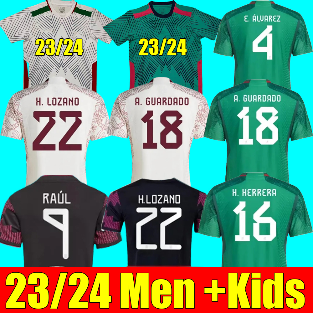 

2022 23/24 Mexico Soccer Jersey 2022 Home #14 CHICHARITO #22 H.LOZANO Shirt Away C.VELA A.GUARDADO RAUL G.DOS SANTOS H.HERRERA Football Uniform