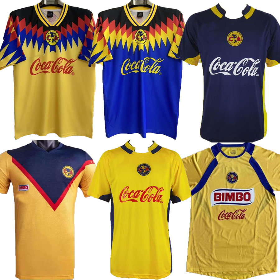 

1987 1988 2001 2002 RETRO soccer Jerseys Club America LIGA MX Football Shirts MEXICO R.SAMBUEZA P.AGUILAR O.PERALTA C.DOMINGUEZ MATHEUS uniform, White