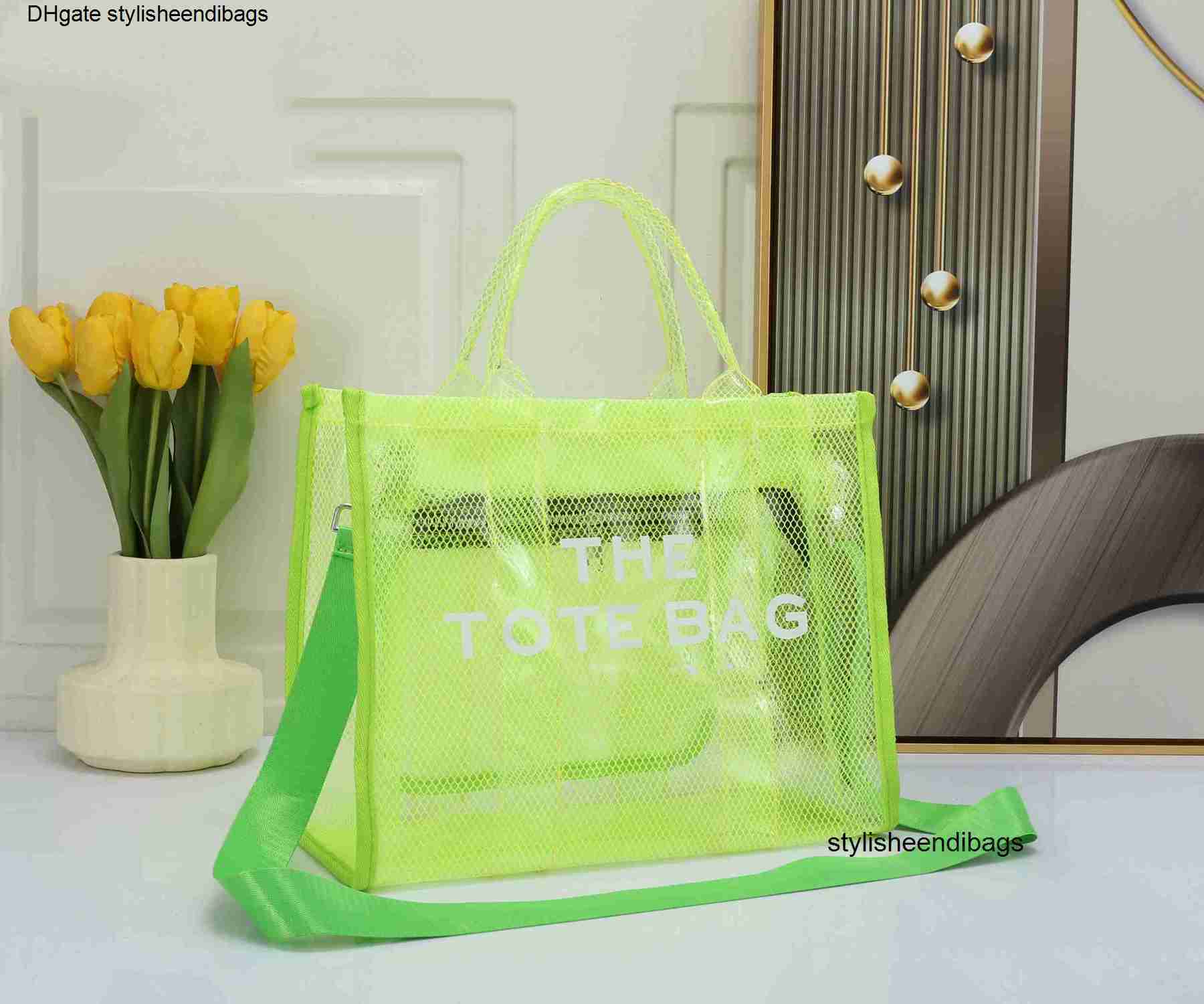 

Stylisheendibags Designer Handbags Totes PVC Clear Large Branded The Tote Bag Designer Casual Tote Mesh Shoulder Purses Jelly Transparent Women Hand Bag Clutch Bag, 1113#