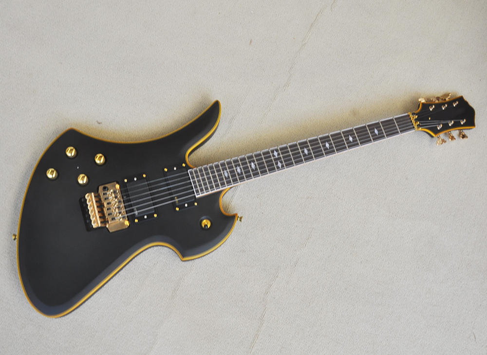 

Left Hand Matte Black Electric Guitar with Floyd Rose EMG Pickups Rosewood Fretboard Can be Customized