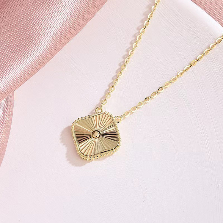 Clover necklace titanium steel clover pendant stud earrings Lady's lucky clover necklace for Valentine's Day birthday-image-852880034