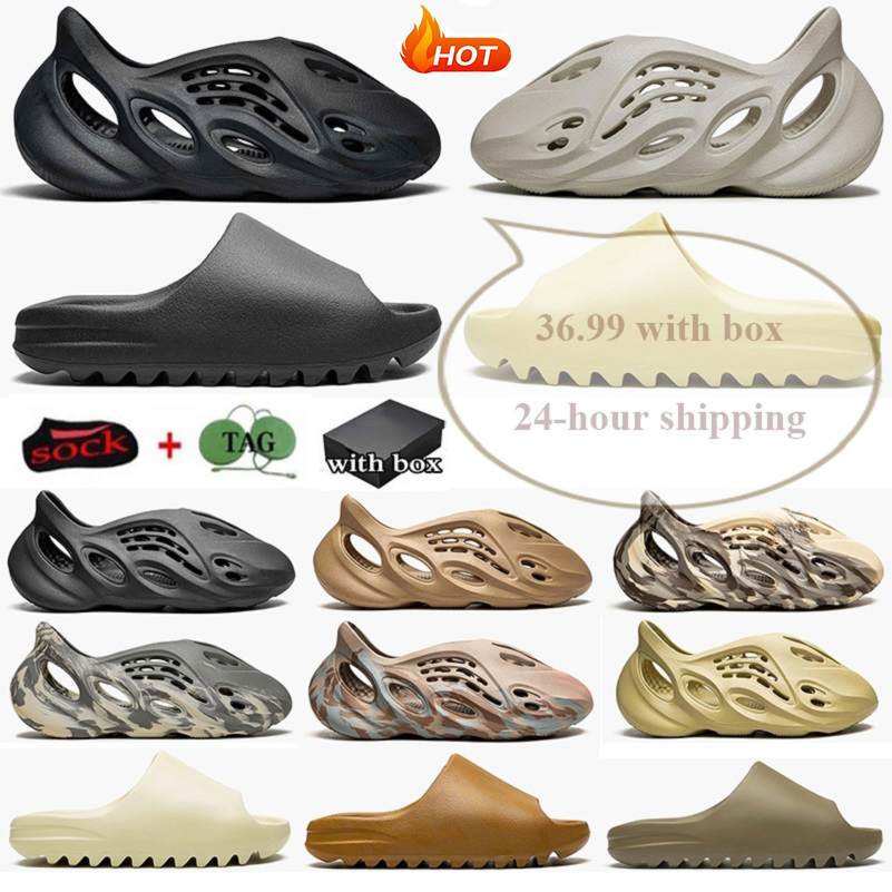 

yeezy slides foam runner Women Sandals Slides Runner Ararat Flat Slide Slippers Bone Resin Sand Foam Rubber West Summer Brown 01, #18