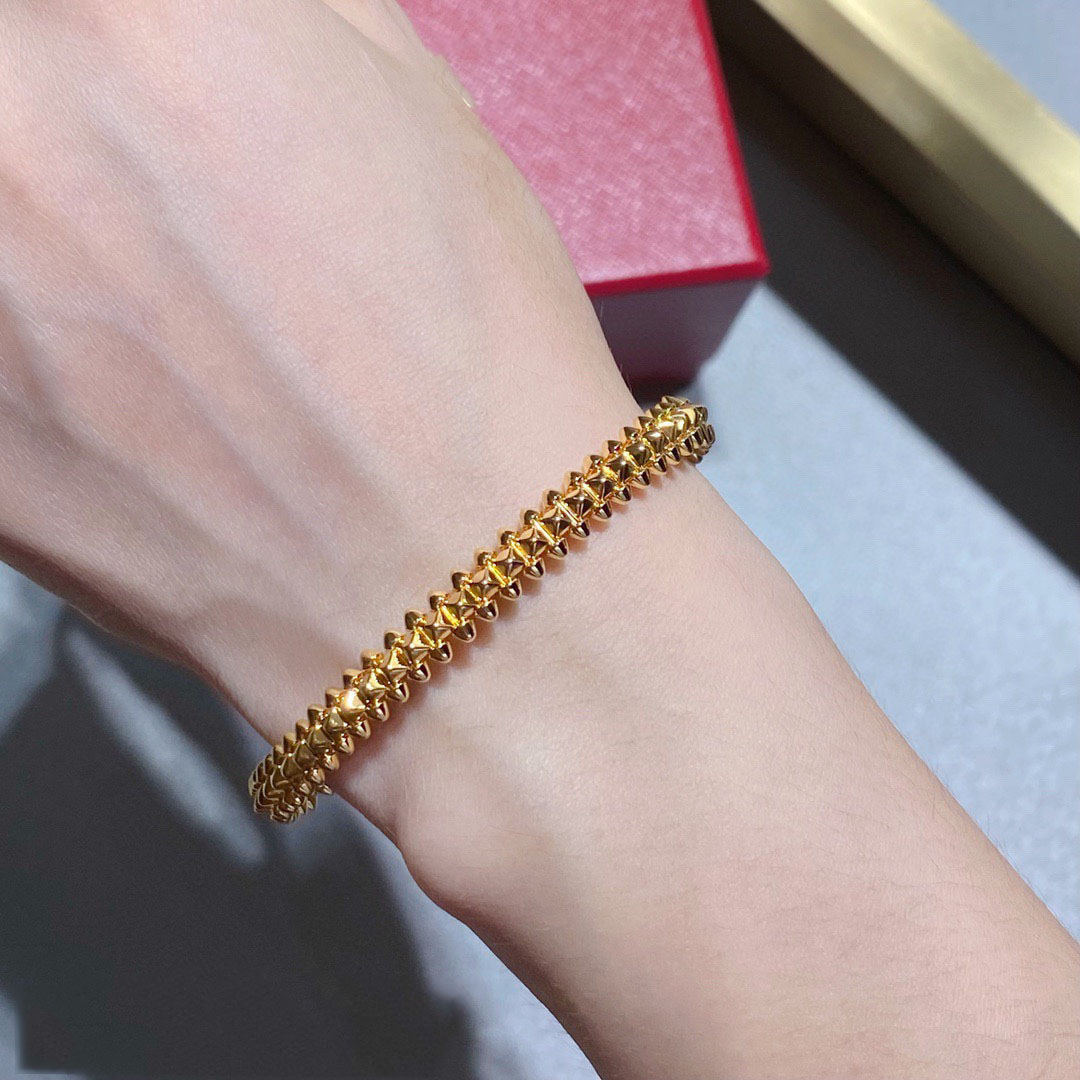 

High quality jewelry charm bangle bracelet designer for woman mens bracelet couple bullet bracelet micro inlay material technology real gold texture with box