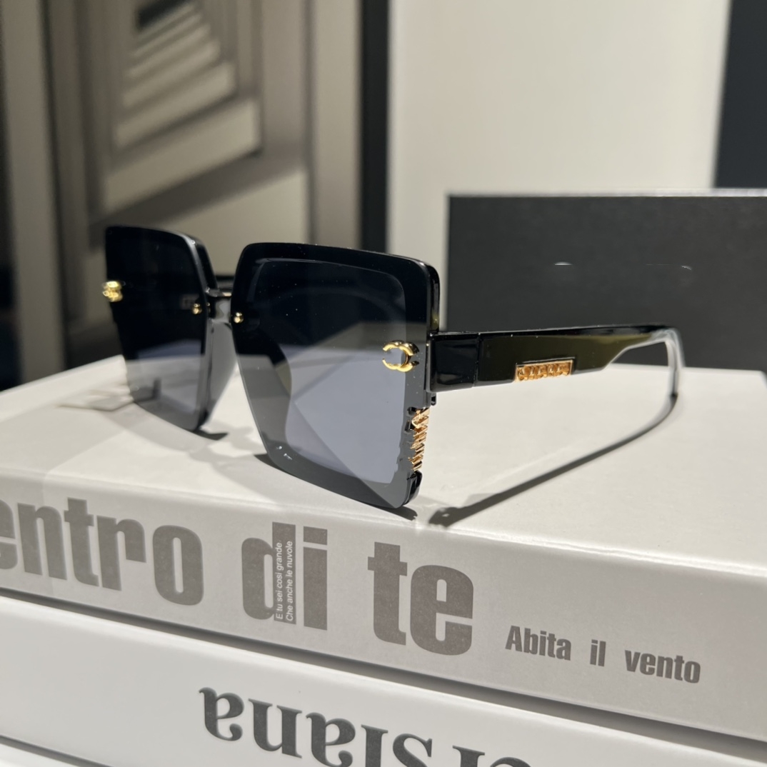 

ch8420 Sunglasses for Women Men Designer Summer Shades Polarized Eyeglasses Big Frame Black Vintage Oversized Sun Glasses of Women Male