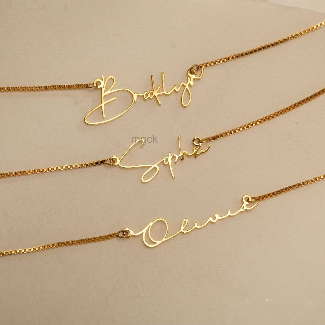 

Pendant Necklaces Custom gold name necklace with custom name box chain necklace handmade jewelry personalized birthday gift for your mother