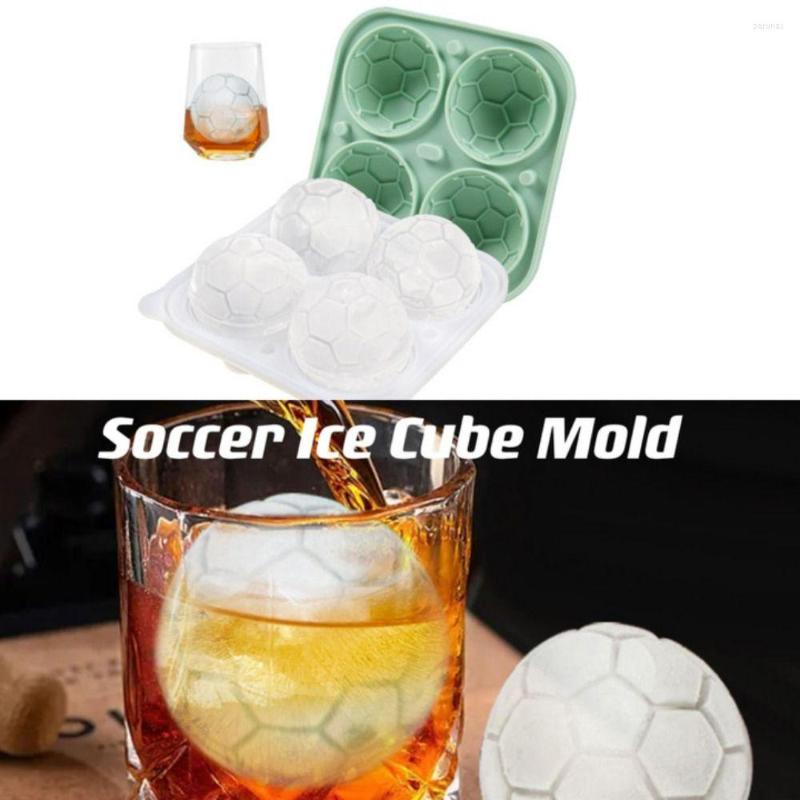 

Baking Moulds Large Ice Balls Chilling Whiskey Cocktails Drinks Cube Tray Football Shape Silicone Mold Soccer