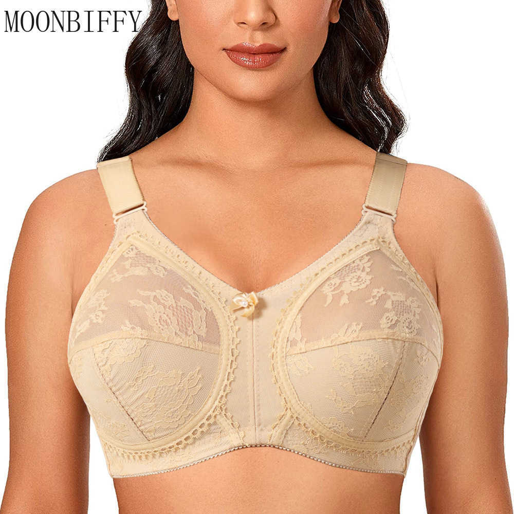 Bras Bras for Women Big Minimizer Bras Large Size Lace Bra Women Unlined Full Cup Big Cup Thin Wireless Adjusted-straps Soutien Gorge P230417-image-859455865