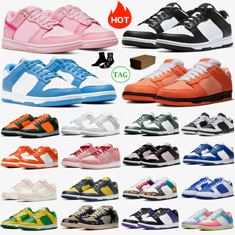 

with box Men Women Shoes Sneaker Panda White Black UNC Blue Grey Fog Photon Dust Syracuse Kermit Pink Vintage Green Sail Teal Zeal Platform mens, 36-45 (29)