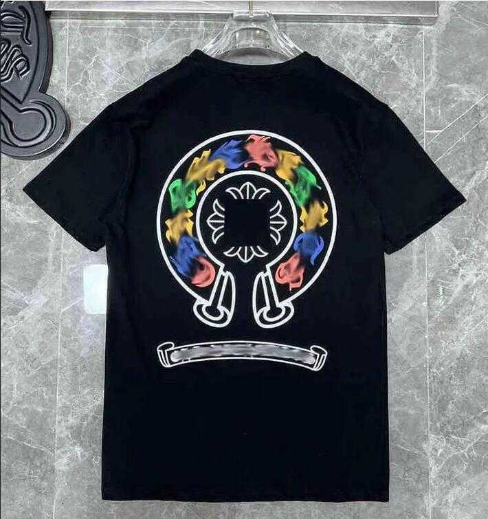 

Summer Mens Classic t Shirts Brand Top T-shirts Ch White Short Sweater Casual Embossed Letter Horseshoe Sanskrit Cross Pattern Designers Tees Women0Y0J, 22