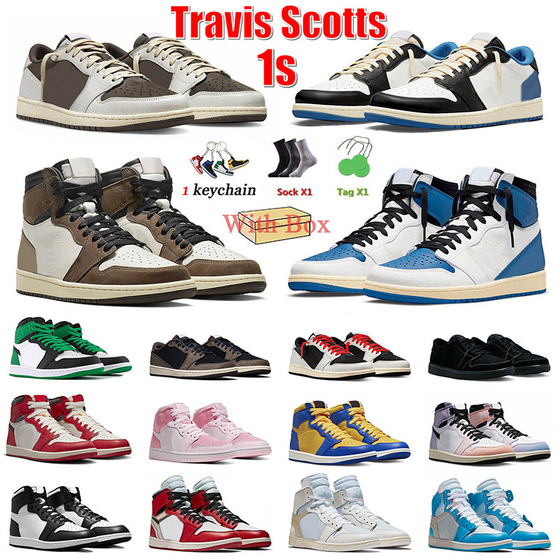 

Authentic 2023 Hot Jumpman 1 Basketball Shoes 1s With Box Sneakers Reverse Mocha Fragment Luxury Green Olive Digital Pink Skyline Unc Twist Trainers Men Women Size 12, 32