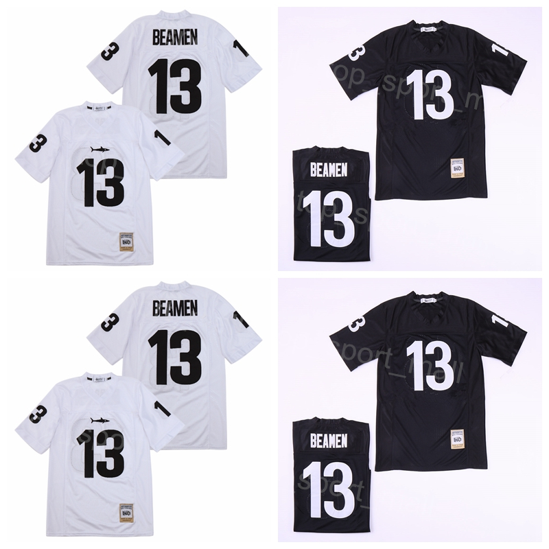 

Movie Football 13 Willie Beamen Jersey Any Given Sunday Miami Sharks Jamie Foxx All Stitched Team Color Black Away White College Vintage Breathable University