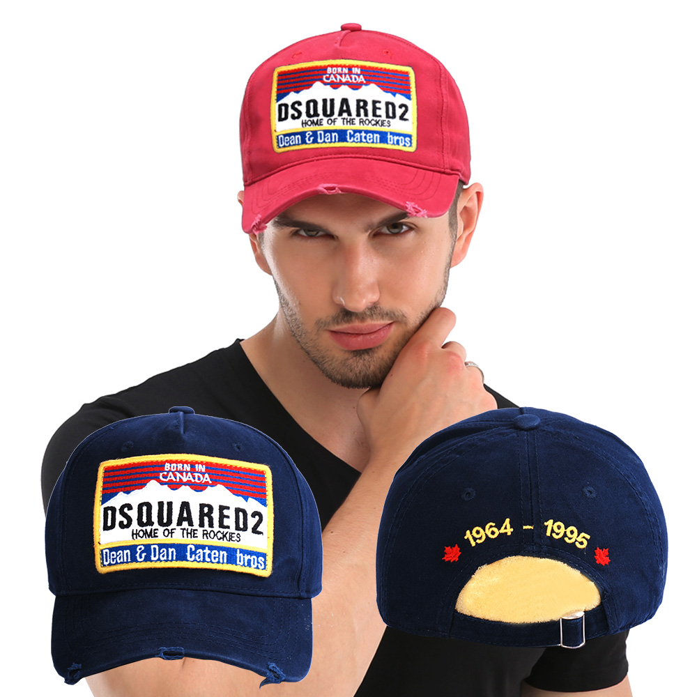 

DSQUQREDD2 ICOND2 Casual Fashion Trend Baseball Hat Simple Classic Letter Print Couple Unisex Sports Hat DSQ ICON Street Fashion Top Quality Hat D33, Red