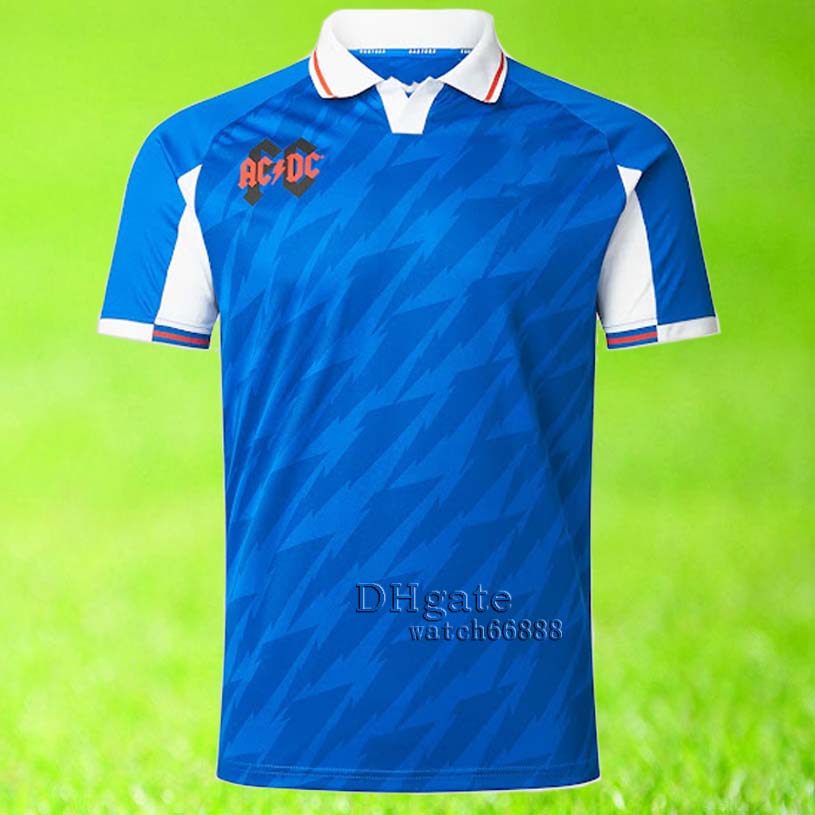 

2023 2024 Rangers Soccer Jerseys ACDC Limited TRAINING Jersey Glasgow COLAK ROOFE LUNDSTRAM HAGI BARKER MORELOS TAVERNIER KENT TILLMAN FASHION JR Football Shirt