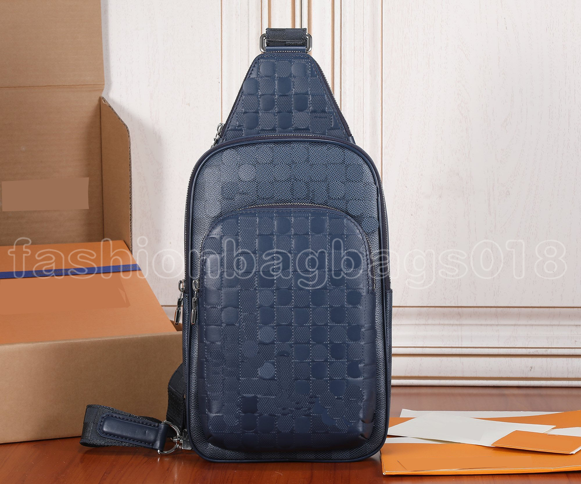 

Avenue Mens Sling Bag Designers Slingbag Monograms Pattern Damier Sling Backpack Luxury Geometric Checkerboad Chest Bags Cross-Body Daypack Man N40439 N41719