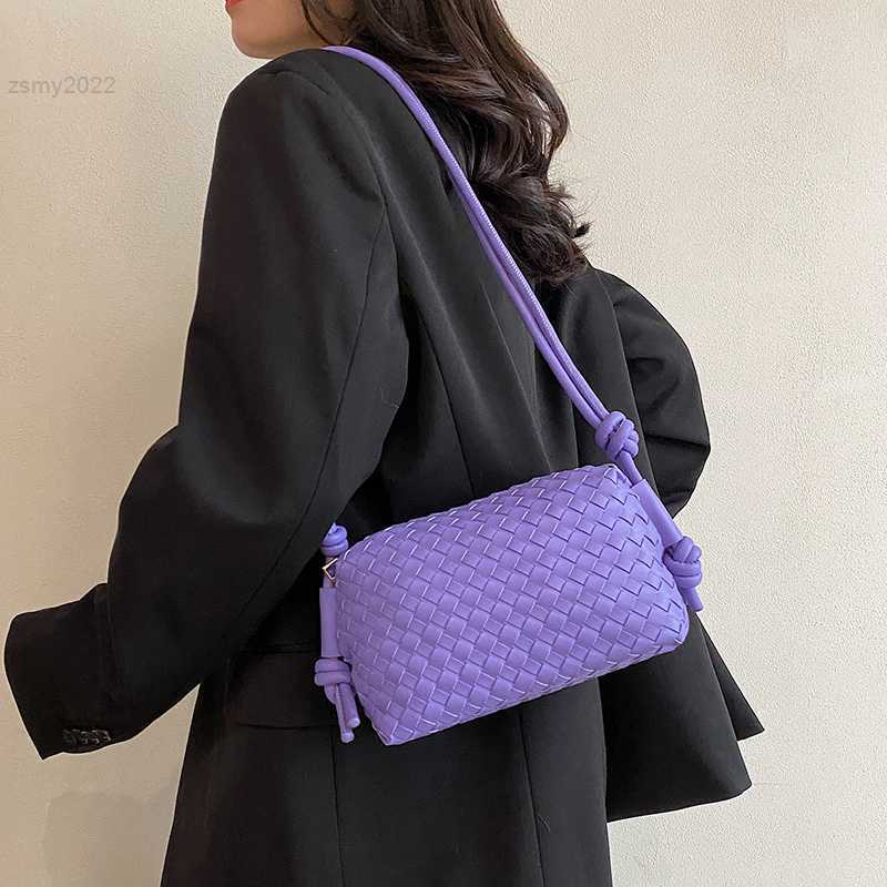 

Evening Bags Trendy Brand Designer Woven Pillow Handbags and Purses Women Shoulder Bags 2023 New Ladies Messenger Bags High Quality, Hot pink