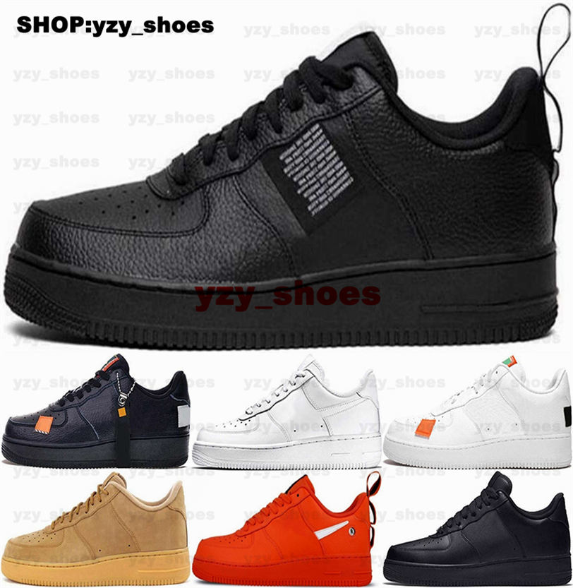 

AF1s Casual Sneakers Mens Size 12 AirForce 1 Utility Women Shoes Air Eur 46 Us 12 Black Forces One Low Designer Trainers Us12 Platform Running White Orange Fashion