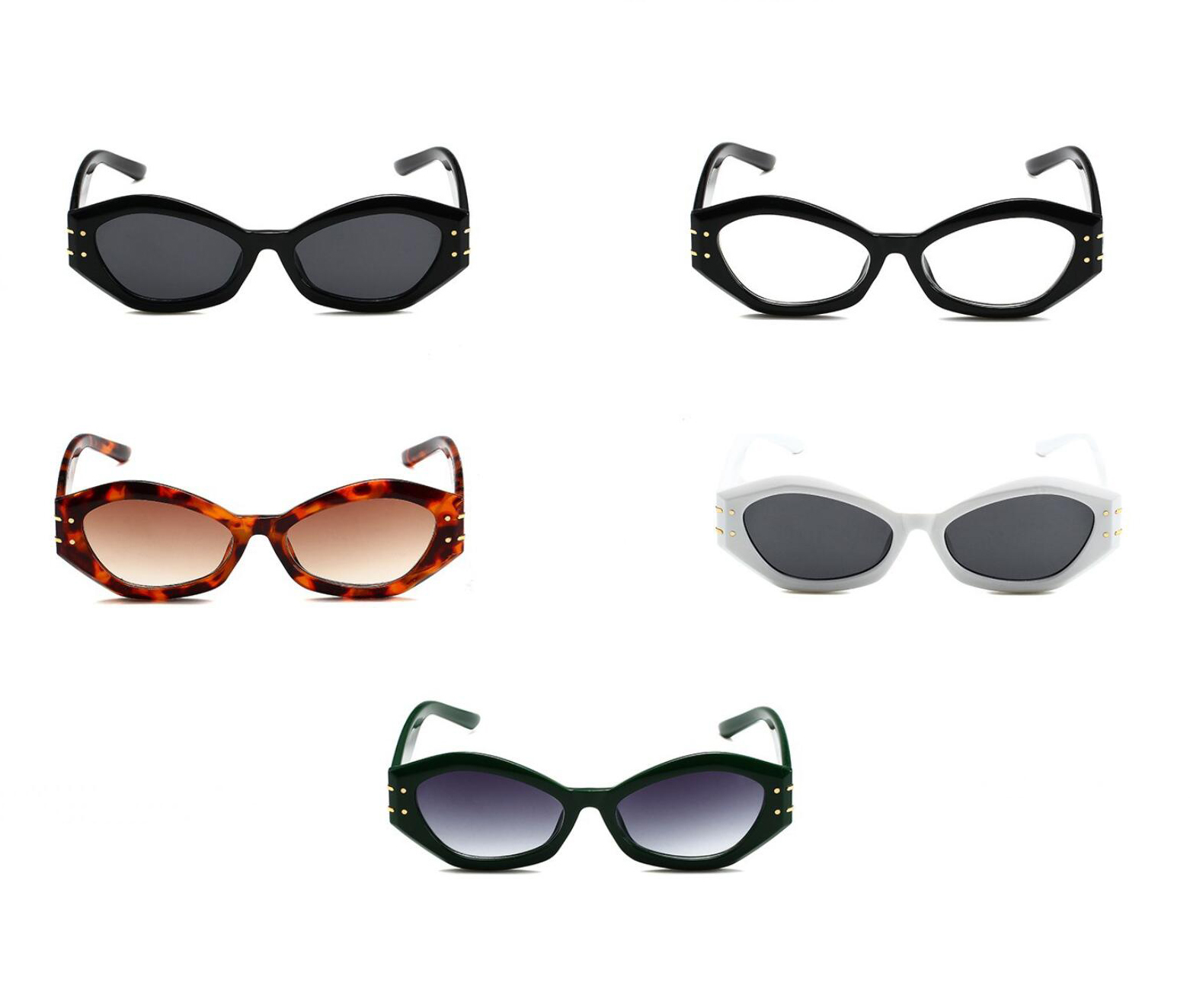 

summer Women fashion beach Sunglasses Rectangle man outdoors travel antiglare Casual anti-glare glasse ladies Cat Eye cycling driving eyeglasse goggle green black