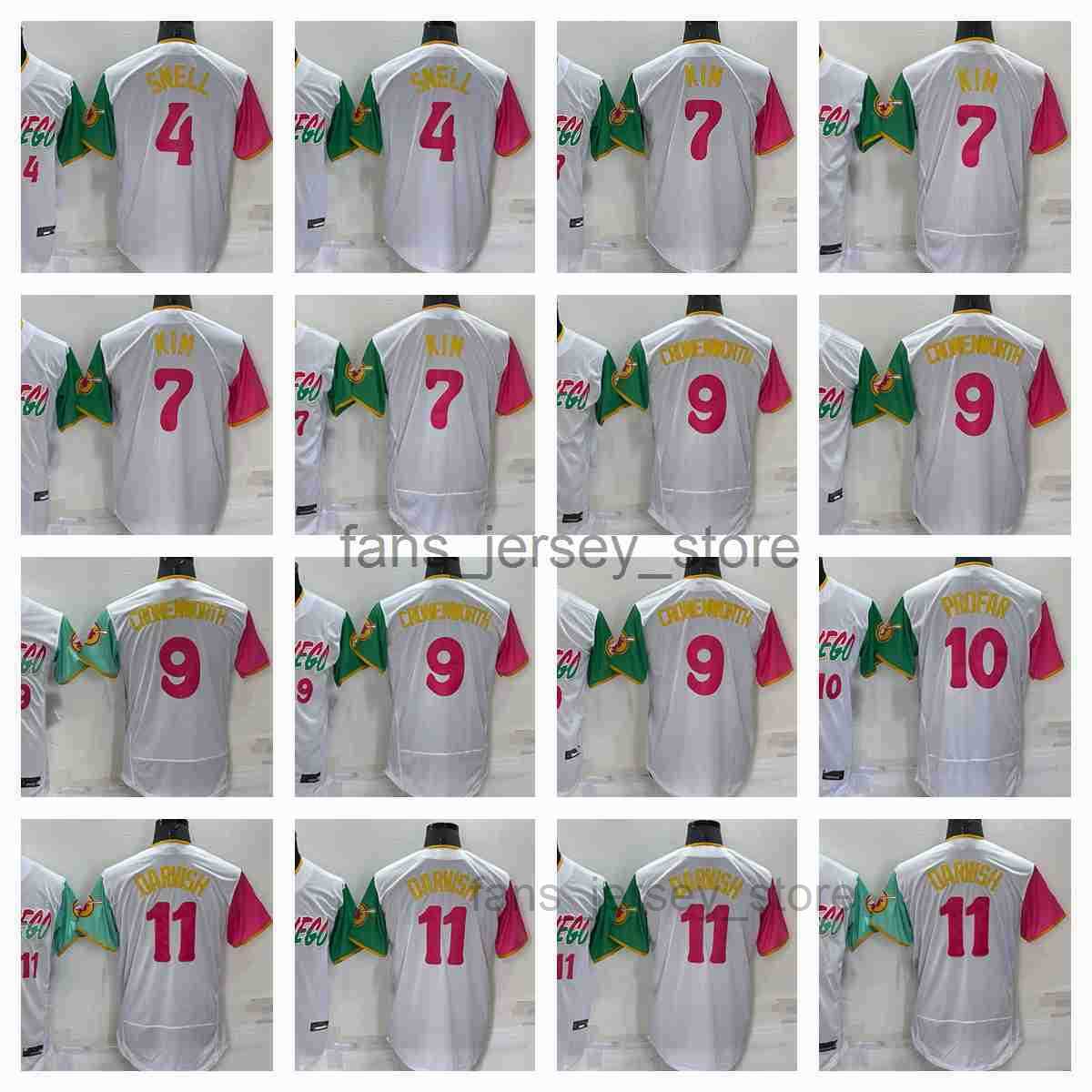 

9 Jake Cronenworth New Baseball Jersey 4 Blake Snell 7 Ha-Seong Kim10 Jurickson Profar11 Yu DarvishBlank Stitched Jerseys Men Size --XXXL, As picture(with team name)