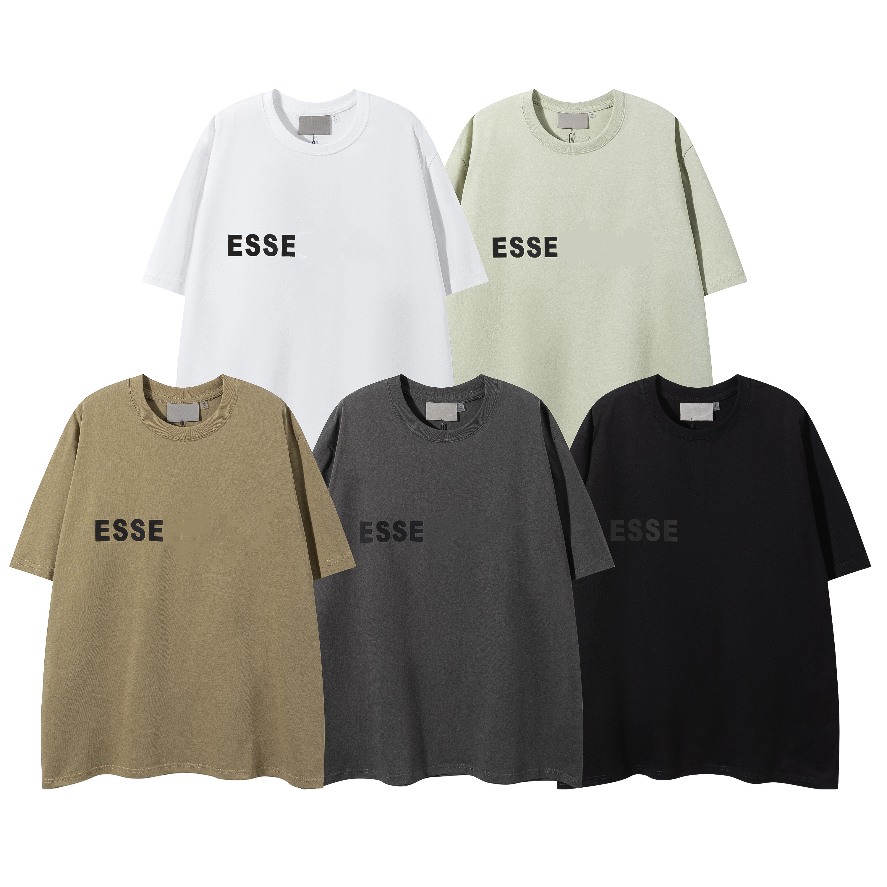 

Top Craftsmanship Ess Mens t Shirts men women Fashion designer tshirt Street Casual fog Short Sleeve FG tees 1977 Cotton stereo printing polos shirt 3-1 86A2