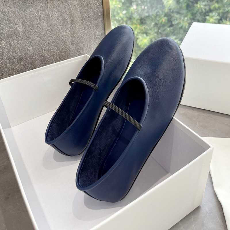 

Row classic The Small French Ballet Flat Shoes Round Head Soft Leather Shallow Mouth Mary Jane Single Shoes F4LS AP7H, Red