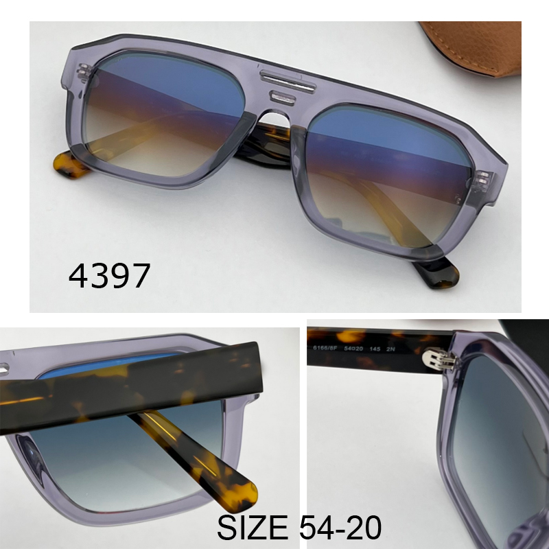 

new Fashion men women SunGlass square uv protection excellent quality Sunglasses for man women Classic Design gafas 4397 With Brand Box barcode stickers accessores