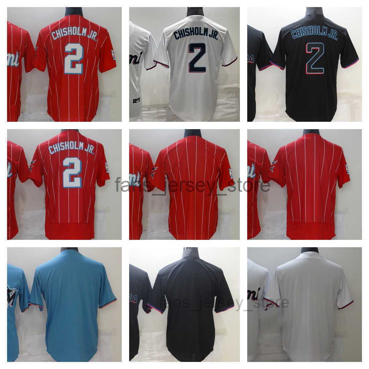 

2022 New Baseball Jersey Jazz 2 Chisholm Jr. Blank Black Stitched Jerseys White Red Mens Women Youth, As picture