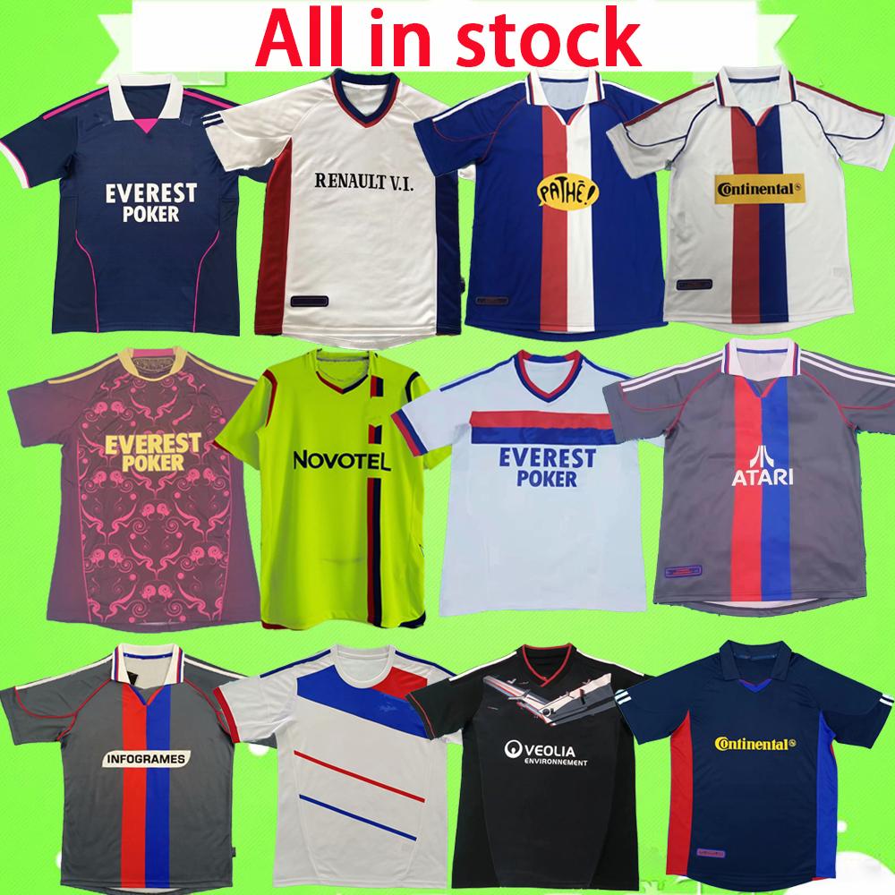 

Retro Lyon soccer jerseys 2000 2001 2002 2008 2009 2010 2011 2012 2013 vintage Maillot de foot JUNINHO classic football shirt 00 01 02 08 09 10 11 12 13 PJANIC BENZEMA top, 01/02 black